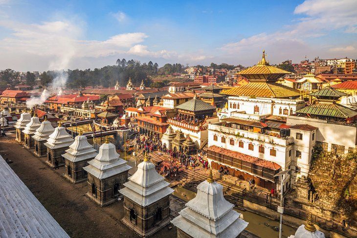 Pashupatinath Temple on the bank of the Bagmati river in Kathmandu