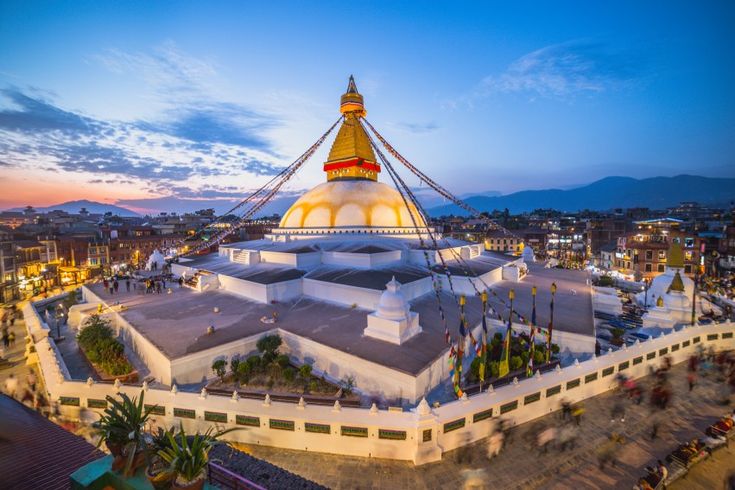 Boudhanath Stupa in Kathmandu, centre of the urban Sherpa community